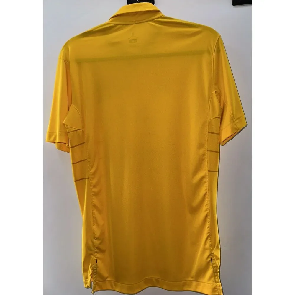 Michigan Wolverines Jordan Nike Short Sleeve Polo Shirt‎ Mens Small Yellow